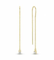 gold-plated-sterling-silver-long-threader-earrings Gold plated sterling silver long threader earrings with a fine chain design and subtle crystal drop.