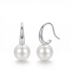 925 Sterling Silver Pearl Earrings Minimalist Jewellery 925-sterling-silver-pearl-drop-earrings 925 sterling silver pearl earrings with a minimalist hook design and smooth round pearl drops.