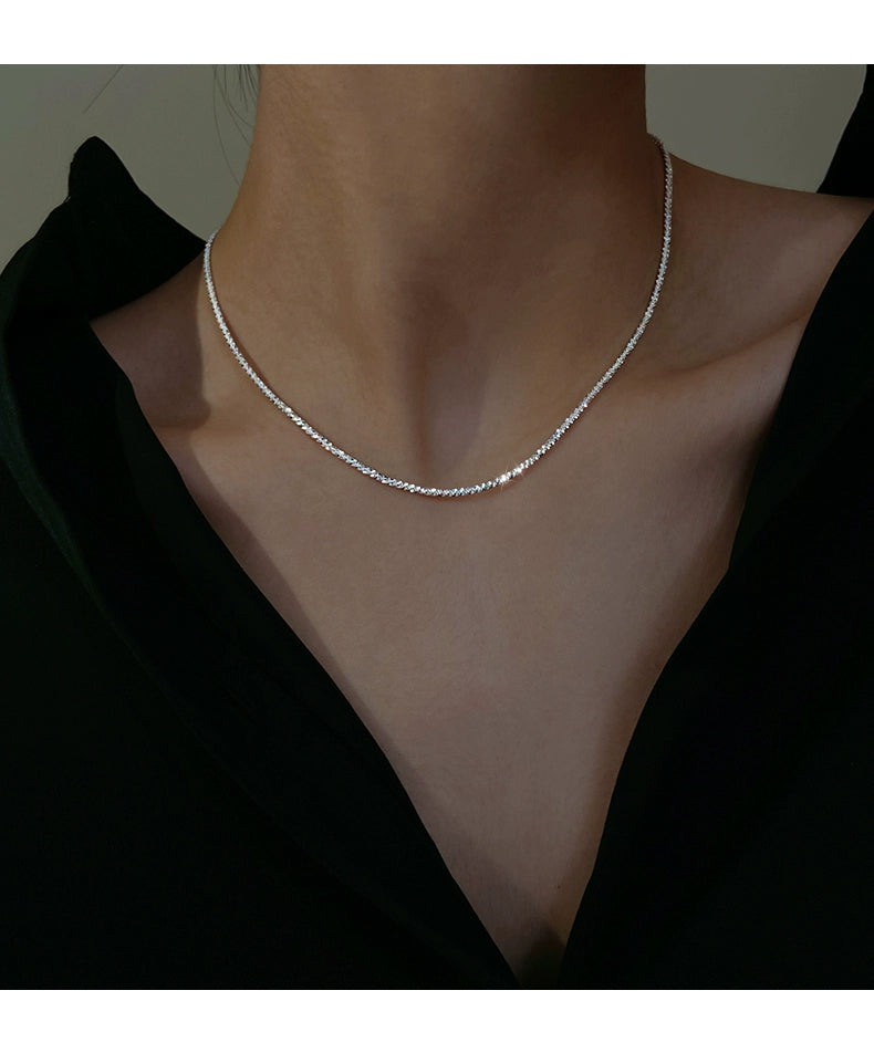 Pureline Twinlight Sparkling Sterling Silver Necklace - Image 8