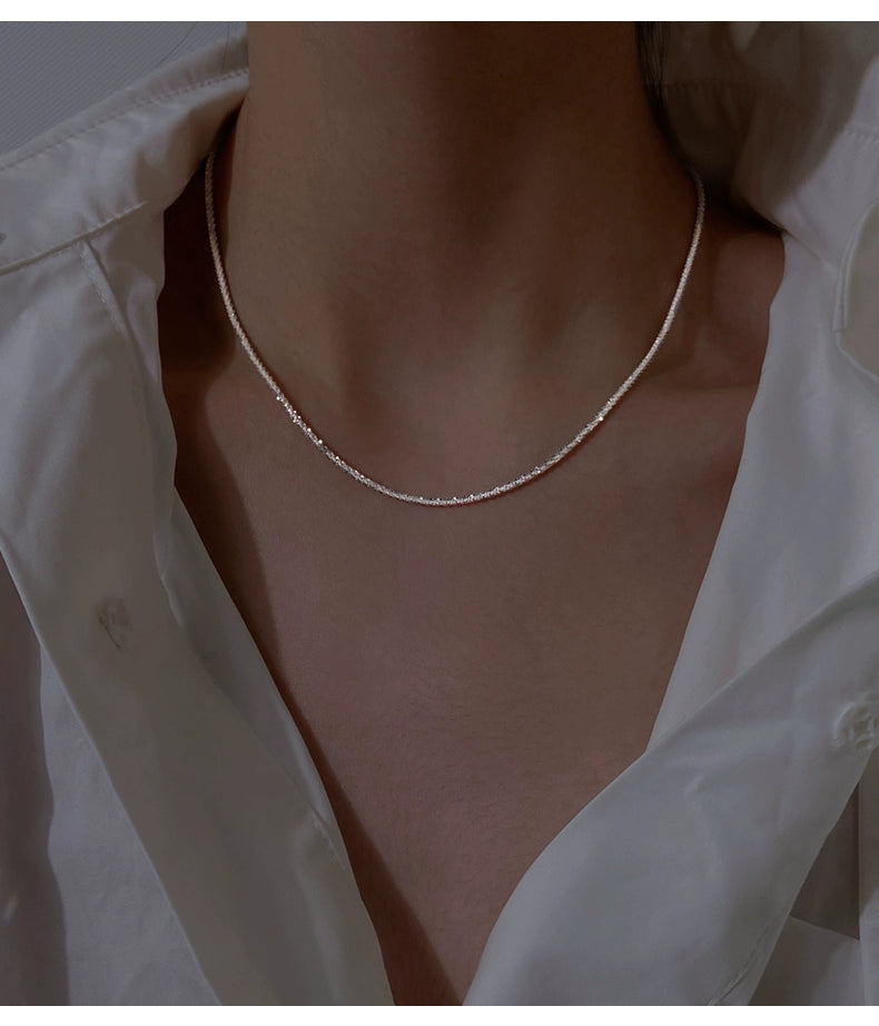 Pureline Twinlight Sparkling Sterling Silver Necklace - Image 6