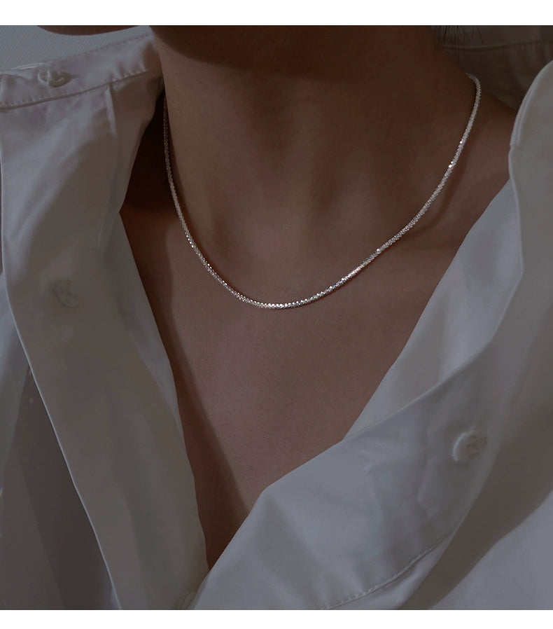 Pureline Twinlight Sparkling Sterling Silver Necklace - Image 7
