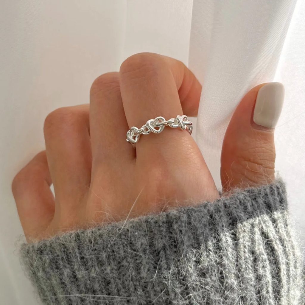 Lovelink Sterling Silver Adjustable Ring - Image 3