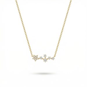 Milky Way Star Sterling Silver 14K Gold Plated Necklace