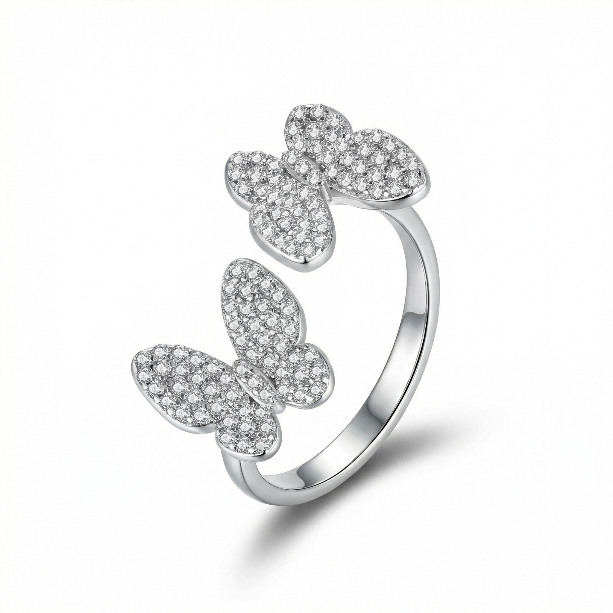 Butterfly Whispers Adjustable Sterling Silver Ring