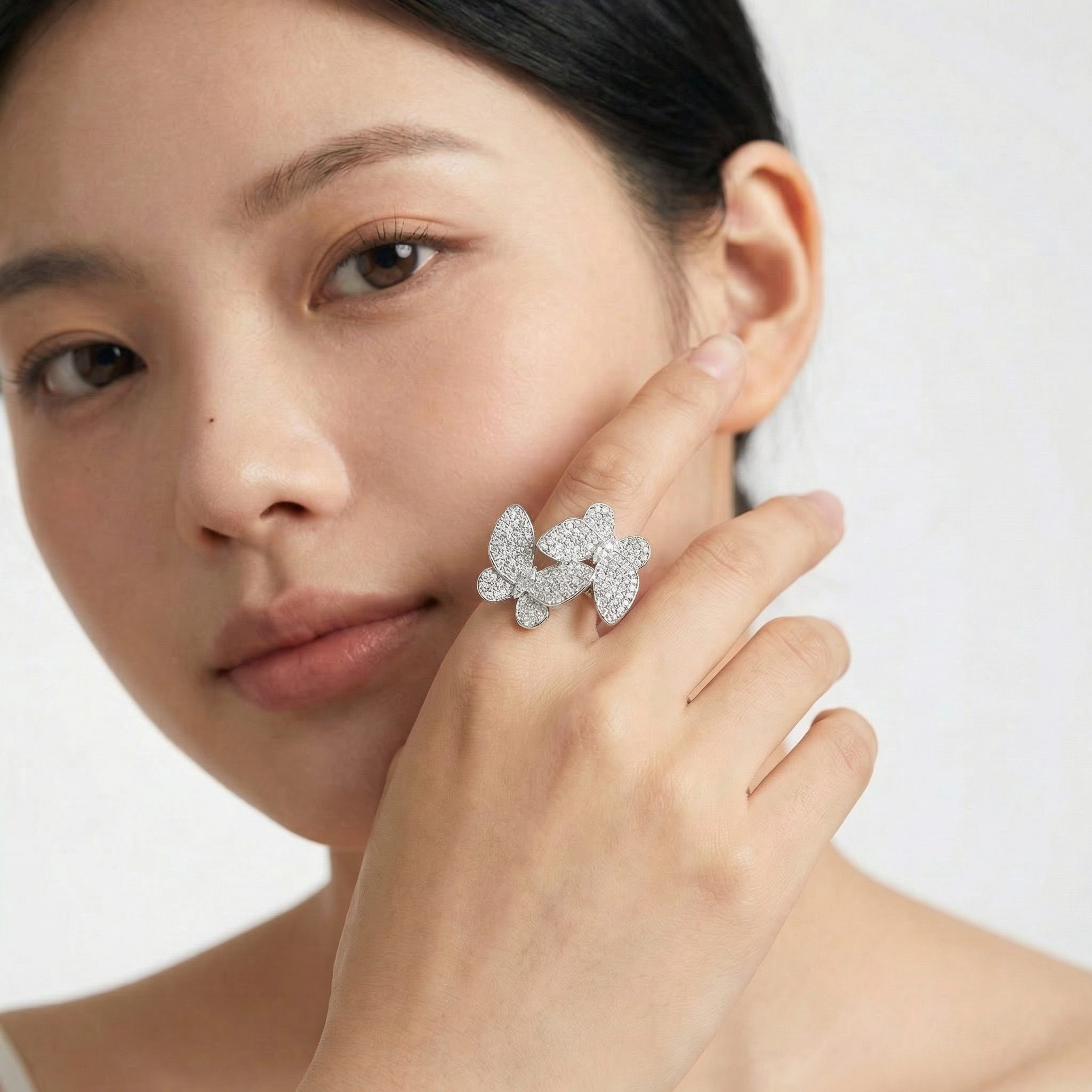 Butterfly Whispers Adjustable Sterling Silver Ring - Image 3