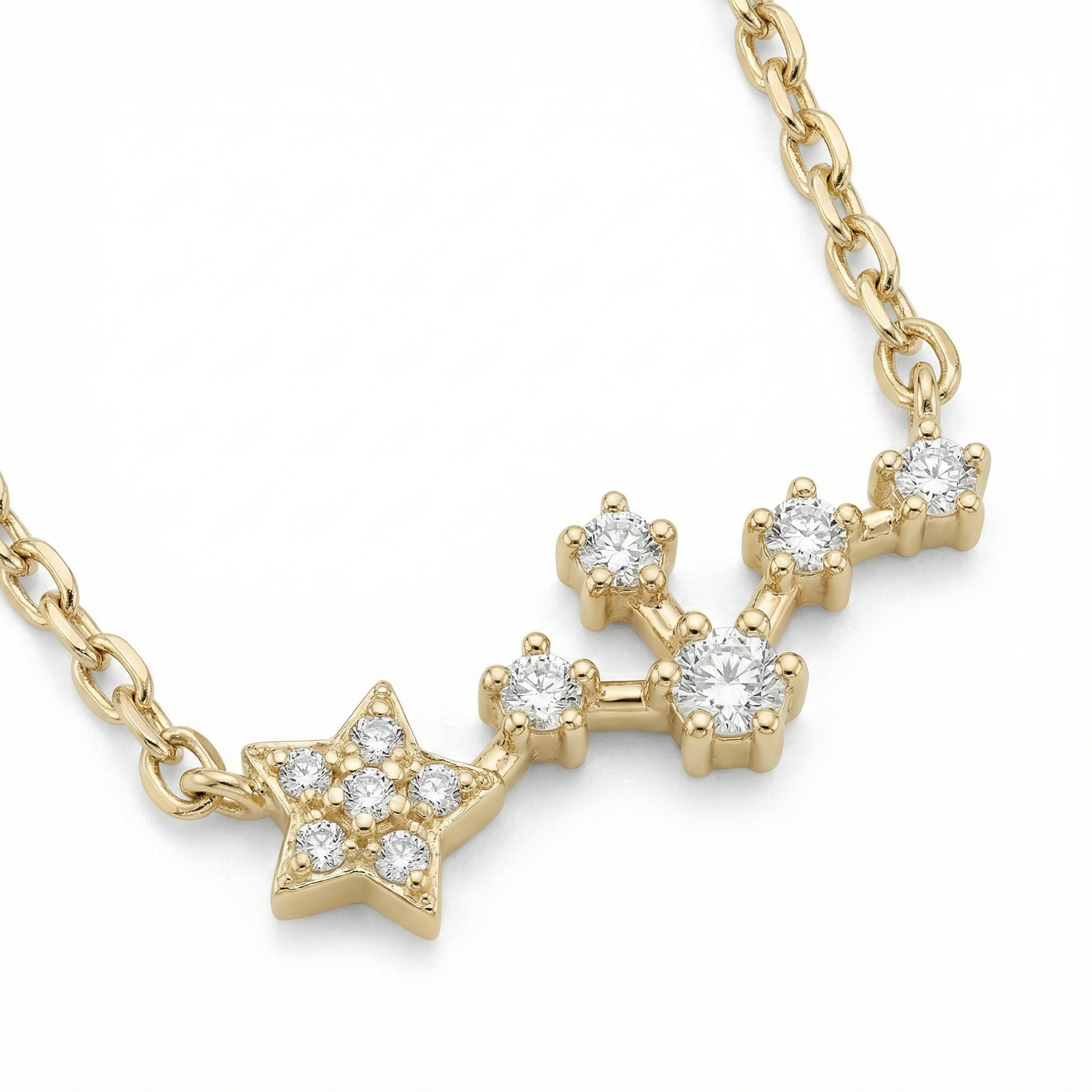 Milky Way Star Sterling Silver 14K Gold Plated Necklace - Image 2
