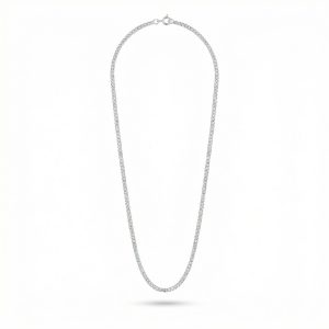 Pureline Twinlight Sparkling Sterling Silver Necklace