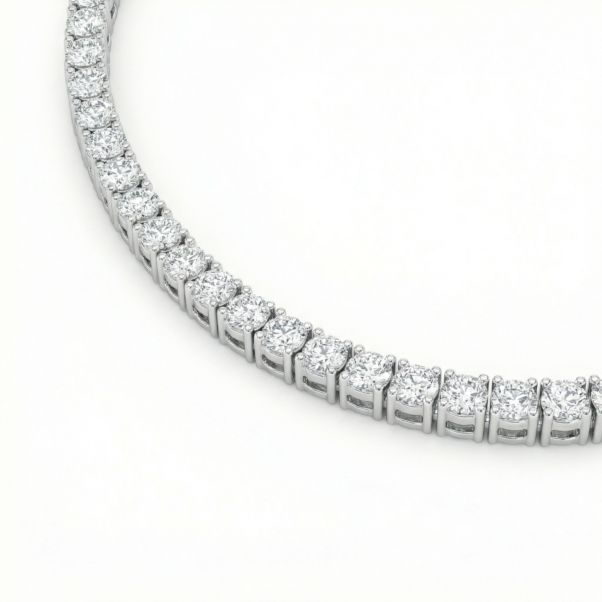 Pureline Twinlight Sparkling Sterling Silver Necklace - Image 2