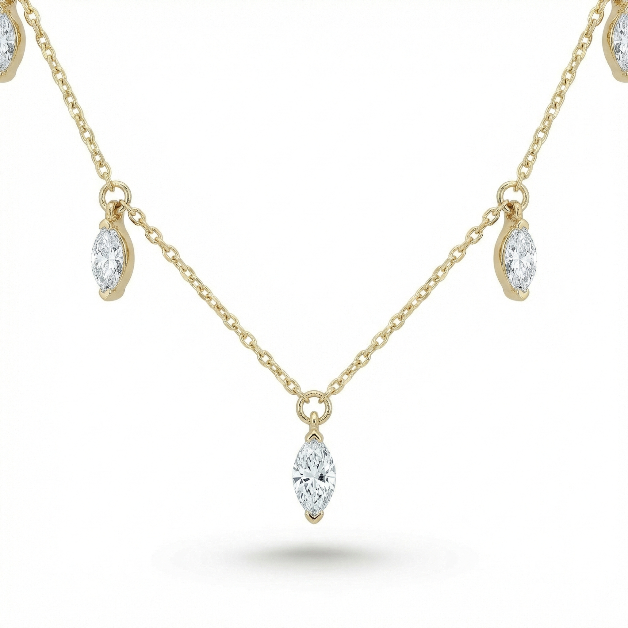 Whisper Bar Sterling Silver Zircon Gemstone Pendant Necklace - Image 2