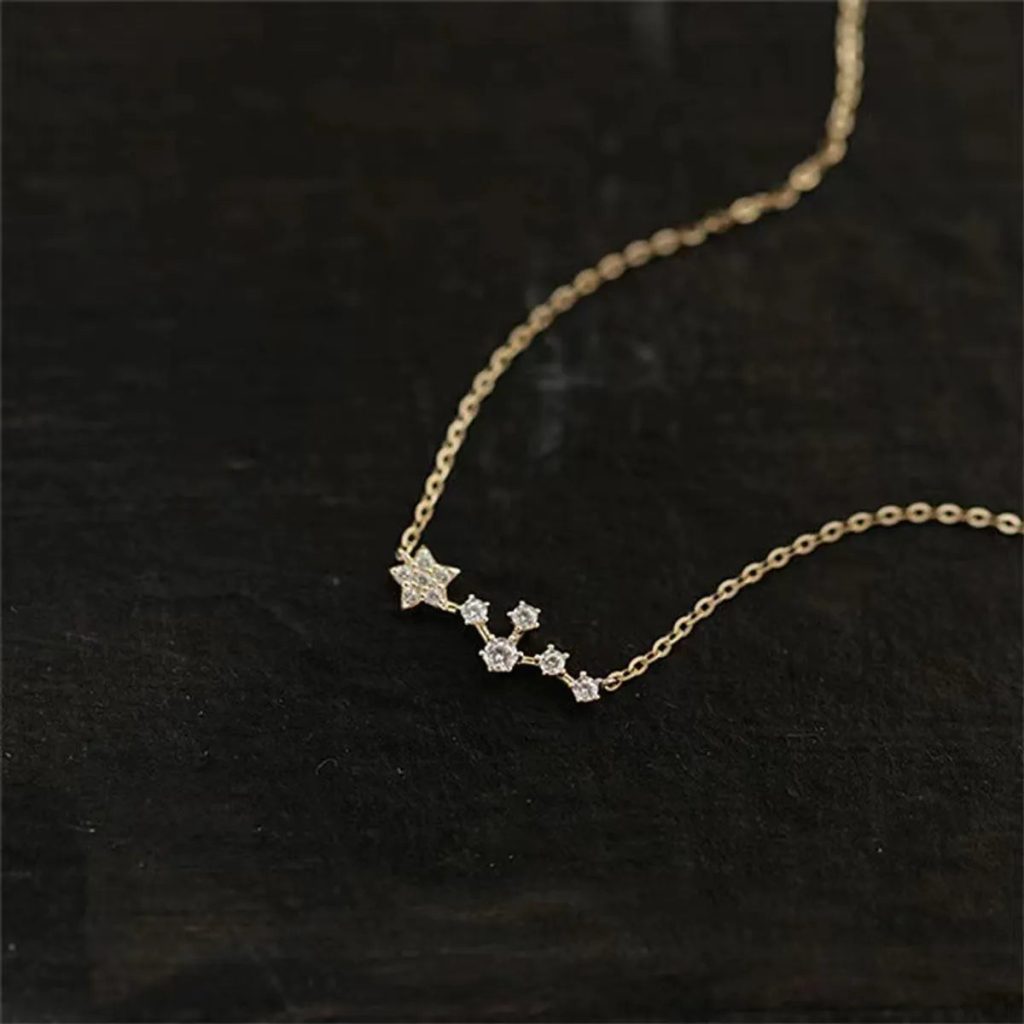 Milky Way Star Sterling Silver 14K Gold Plated Necklace - Image 6