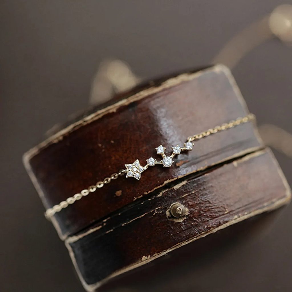 Milky Way Star Sterling Silver 14K Gold Plated Necklace - Image 4
