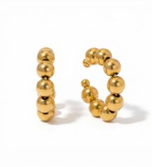 304 stainless steel 18k gold plated ear cuffs