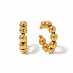 304 stainless steel 18k gold plated ear cuffs