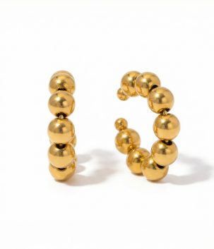 304 stainless steel 18k gold plated ear cuffs