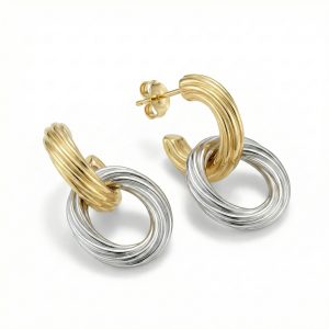 Duo Weave Titanium Steel Earrings